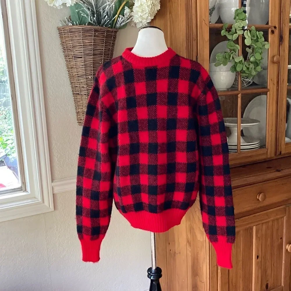 Vintage Christopher Hayes 100% Wool Crewneck Grandpa Sweater Size XL